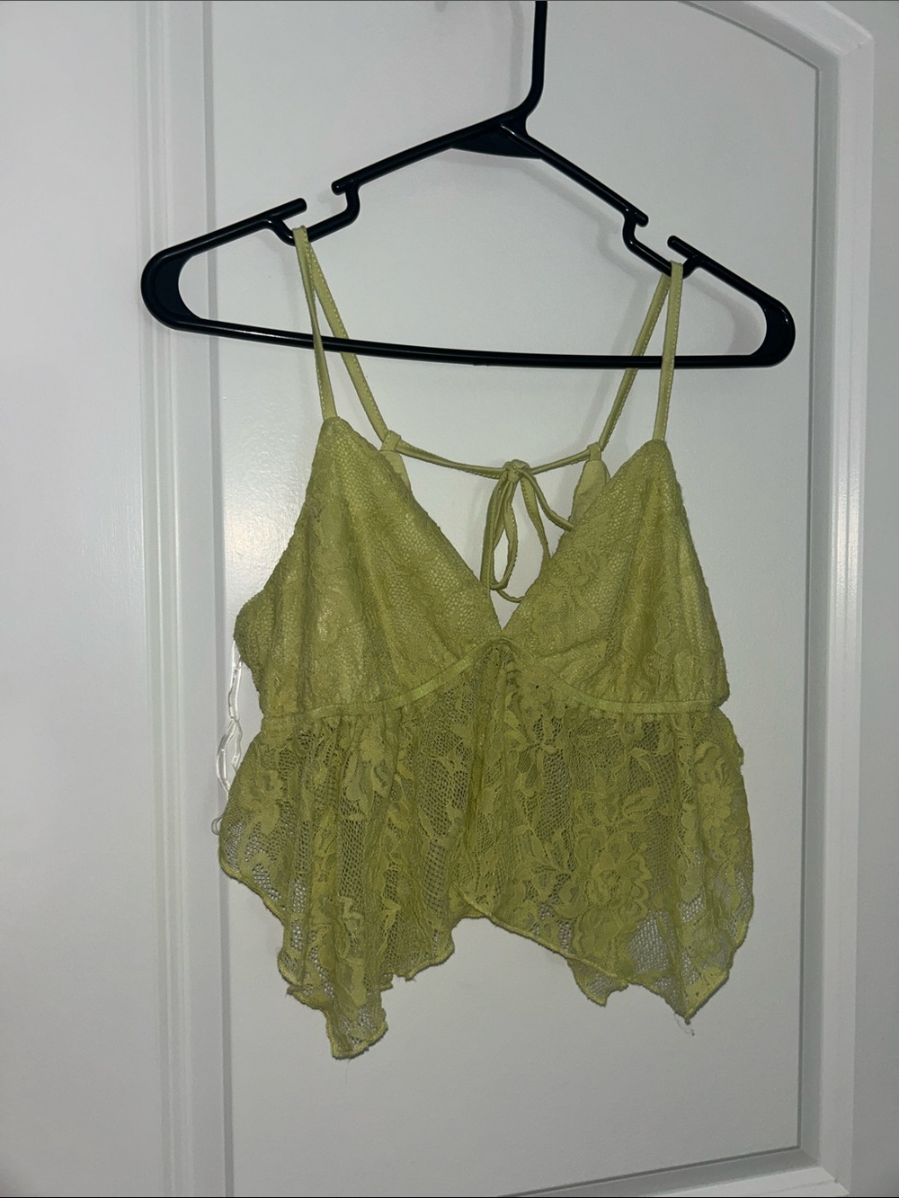 Tilly's Lace Tie-Back Camisole - Yellow Green